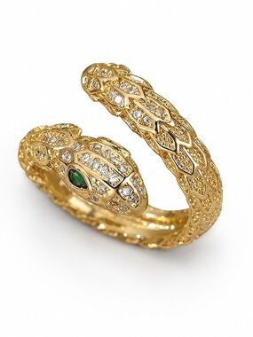 Green Eyes Serpenti Snake Ring